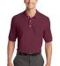 Port Authority 100 Pima Cotton Polo K448 in Burgundy front view