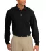 Port Authority Rapid Dry153 Long Sleeve Polo K455L Jet Black front view