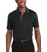 Sport Tek Dri Mesh Polo with Tipped Collar and Pip in Black/white front view