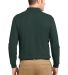 Port Authority Long Sleeve Silk Touch153 Polo K500 in Dark green back view