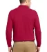 Port Authority Long Sleeve Silk Touch153 Polo K500 Red back view