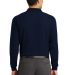 Port Authority Long Sleeve Silk Touch153 Polo with in Navy back view