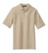Port Authority Silk Touch153 Polo with Pocket K500 in Stone frontFlat view