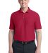 Port Authority Horizonal Texture Polo K514 Rich Red front view