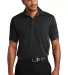 Port Authority Dry Zone153 Colorblock Ottoman Polo Black/Iron Gry front view