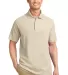 Port Authority EZCotton153 Pique Polo K800 Oyster front view