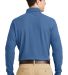 Port Authority Long Sleeve EZCotton153 Pique Polo  in Moonlight blue back view