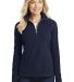 Port Authority Ladies Microfleece 12 Zip Pullover  in True navy front view