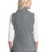 Port Authority Ladies Microfleece Vest L226 in Pearl grey back view