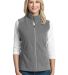 Port Authority Ladies Microfleece Vest L226 in Pearl grey front view