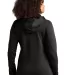 Sport Tek Ladies Tech Fleece Full Zip Hooded Jacke in Black back view