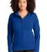 Sport Tek Ladies Tech Fleece Full Zip Hooded Jacke in True royal front view