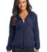 Port Authority  Ladies Hooded Essential Jacket L30 in True navy front view