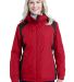 Port Authority Ladies Barrier Jacket L315 in Rich red/black front view