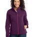 Port Authority Ladies Traverse Soft Shell Jacket L in Dp pur/pnk orc front view