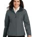 Port Authority Ladies Challenger153 Jacket L354 Steel Gy/Tr Bk front view