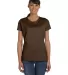 Fruit of the Loom Ladies Heavy Cotton HD153 100 Co Chocolate front view