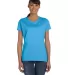 Fruit of the Loom Ladies Heavy Cotton HD153 100 Co Aquatic Blue front view