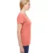 Fruit of the Loom Ladies Heavy Cotton HD153 100 Co Retro Heather Coral side view