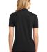 Port Authority Ladies Rapid Dry153 Polo L455 in Jet black back view