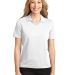 Port Authority Ladies Rapid Dry153 Polo L455 in White front view