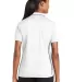 Sport Tek Ladies Dri Mesh Polo with Tipped Collar  White/Black back view