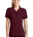 Sport Tek Ladies Dry Zone153 Raglan Accent Polo L4 in Maroon front view