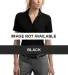 Port Authority Ladies Performance Waffle Mesh Polo Black front view