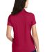 Port Authority Ladies Poly Bamboo Blend Pique Polo in Red back view