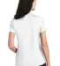 Port Authority Ladies Poly Bamboo Blend Pique Polo White back view
