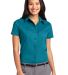 Port Authority Ladies Short Sleeve Easy Care Shirt in Teal green front view