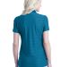 Port Authority Ladies Horizontal Texture Polo L514 in Peacock blue back view