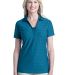 Port Authority Ladies Horizontal Texture Polo L514 in Peacock blue front view