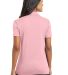 Port Authority Ladies Silk Touch153 Interlock Polo in Light pink back view