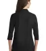 Port Authority Ladies Silk Touch153 34 Sleeve Polo Black back view