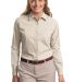 Port Authority Ladies Long Sleeve Easy Care  Soil  in Light stone front view