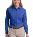 Port Authority Ladies Long Sleeve Easy Care  Soil  Faded Blue front view