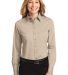 Port Authority Ladies Long Sleeve Easy Care Shirt  in Stone front view