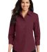Port Authority Ladies 34 Sleeve Easy Care Shirt L6 in Burgundy front view
