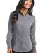 Port Authority Ladies Tonal Pattern Easy Care Shir in Grey front view