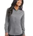 Port Authority Ladies Tonal Pattern Easy Care Shir Grey front view