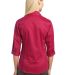 IMPROVED Port Authority Ladies 34 Sleeve Blouse L6 in Raspberry pink back view