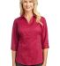 IMPROVED Port Authority Ladies 34 Sleeve Blouse L6 in Raspberry pink front view