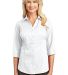 IMPROVED Port Authority Ladies 34 Sleeve Blouse L6 in White front view