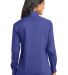 Port Authority Ladies Long Sleeve Value Poplin Shi in Med. blue back view