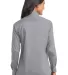 Port Authority Ladies Long Sleeve Value Poplin Shi Grey back view