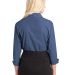 Port Authority Ladies Crosshatch Ruffle Easy Care  in Deep blue back view