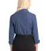 Port Authority Ladies Crosshatch Ruffle Easy Care  Deep Blue back view