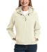 Port Authority Ladies Textured Hooded Soft Shell J Chalk White front view