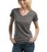 Port Authority Ladies Concept V Neck Tee LM1002 Pewter Grey front view